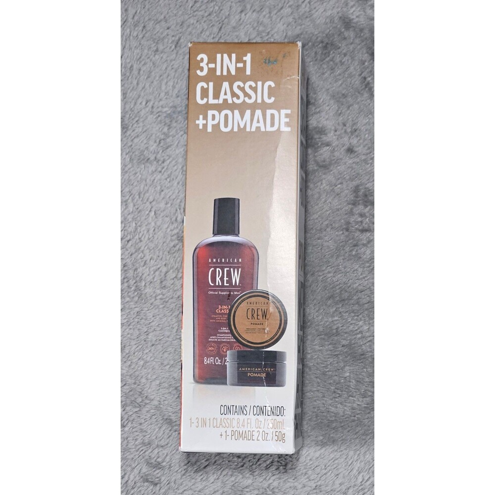 American Crew 3-in-1 Classic + Pomade Men’s Grooming Gift Set – New Sealed